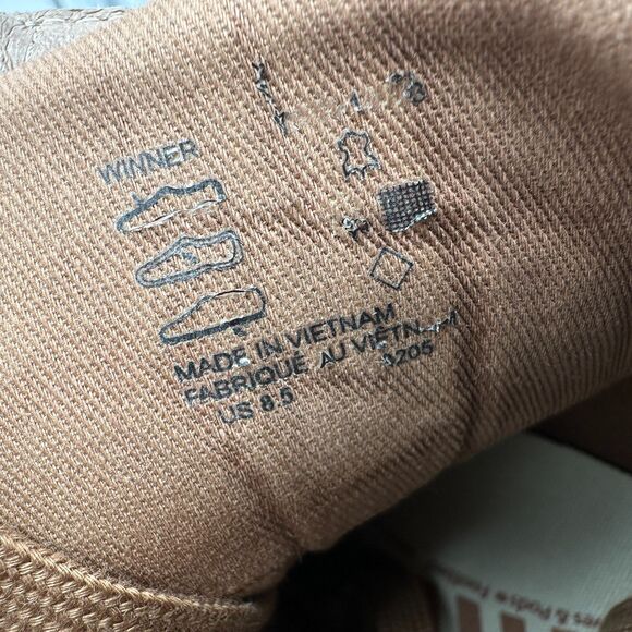 Taos Footwear Winner High Top Sneakers Leather Side Zip Caramel 8.5 - Picture 9 of 9